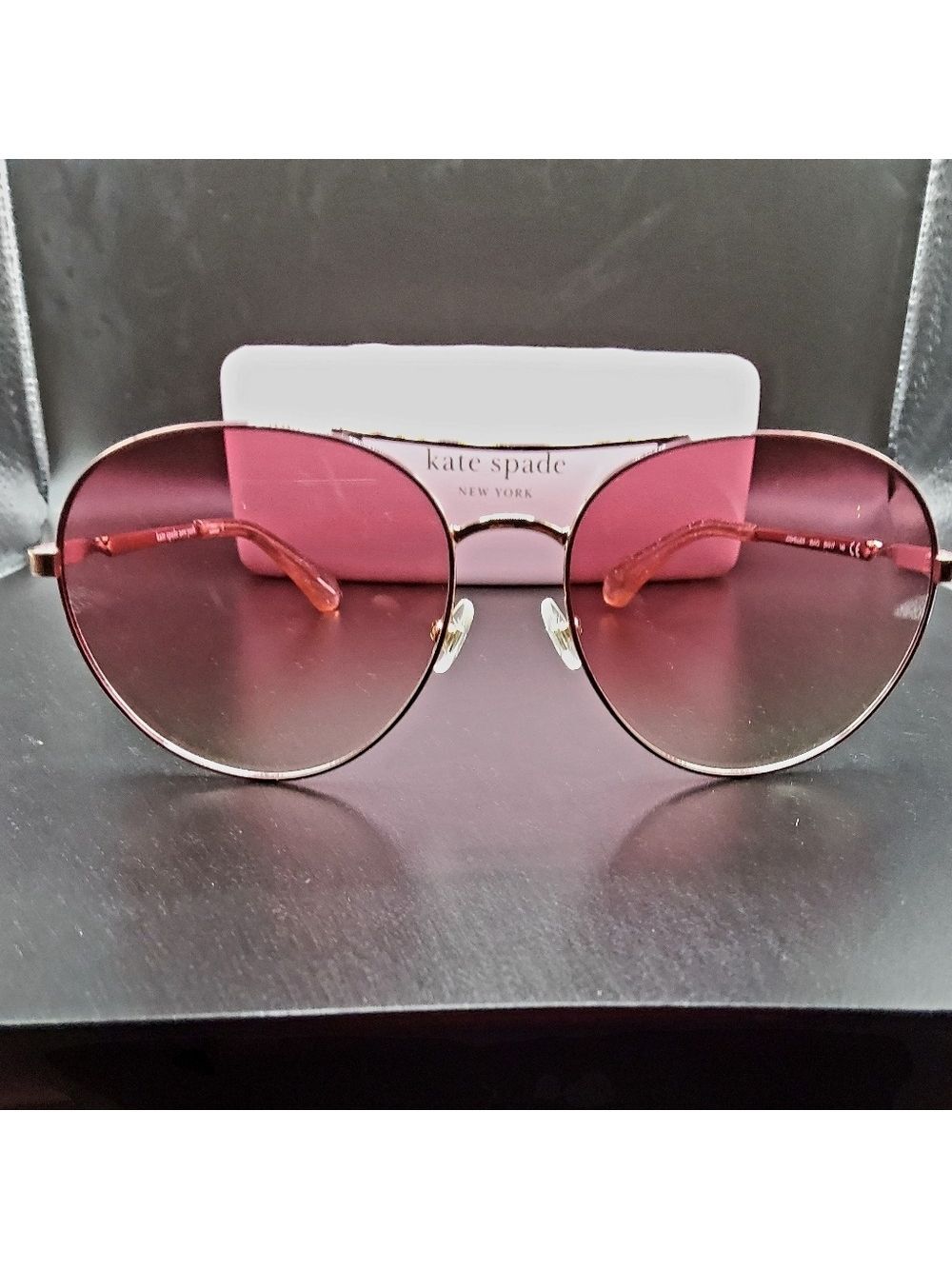 Kate Spade Aviator Sunglasses 58MM Joshelle Rose Gold - Picture 2 of 8